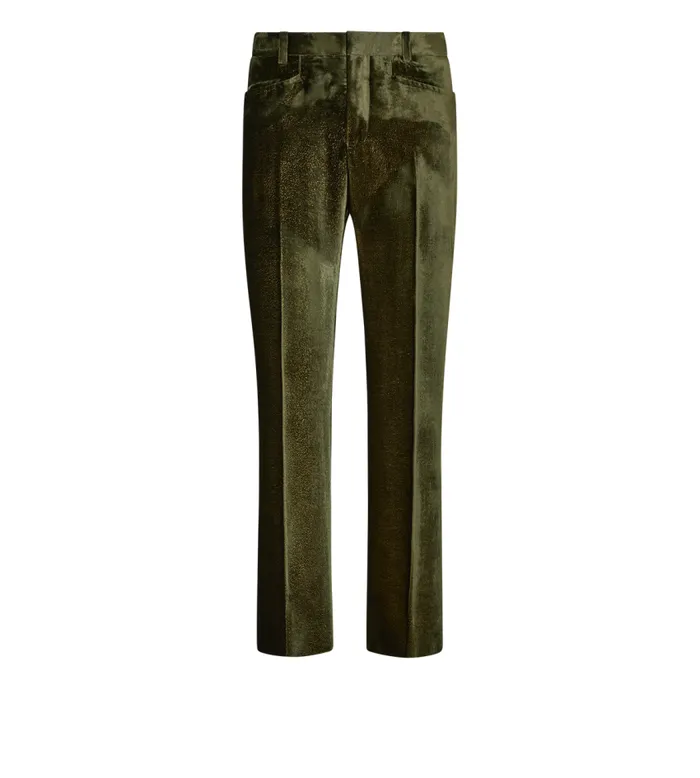 TOM FORD Pants and Shorts Women VELVET 034WALLIS034 TAILORED PANTS Golden Olive TOM FORD Pants and Shorts Women VELVET 034WALLIS034 TAILORED PANTS Golden Olive