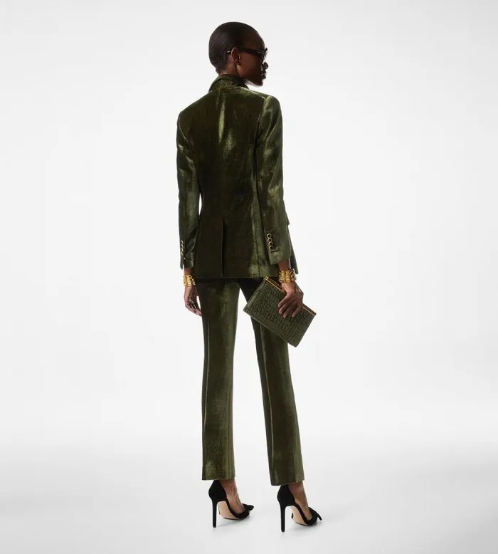 TOM FORD Pants and Shorts Women VELVET 034WALLIS034 TAILORED PANTS Golden Olive TOM FORD Pants and Shorts Women VELVET 034WALLIS034 TAILORED PANTS Golden Olive