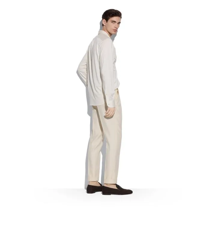 TOM FORD Shirts Men SILK COTTON BLEND SHIRT White TOM FORD Shirts Men SILK COTTON BLEND SHIRT White