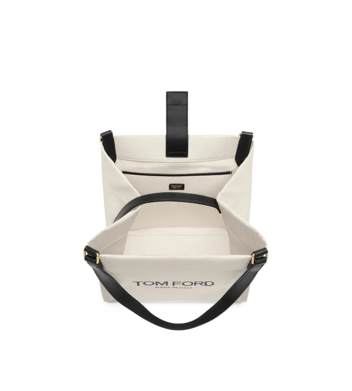 TOM FORD Shoulder Bags Women COTTON CANVAS AND SMOOTH LEATHER AMALFI MEDIUM TOTE Rope Black TOM FORD Shoulder Bags Women COTTON CANVAS AND SMOOTH LEATHER AMALFI MEDIUM TOTE Rope Black