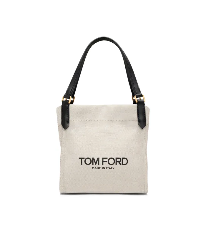 TOM FORD Shoulder Bags Women COTTON CANVAS AND SMOOTH LEATHER AMALFI MEDIUM TOTE Rope Black TOM FORD Shoulder Bags Women COTTON CANVAS AND SMOOTH LEATHER AMALFI MEDIUM TOTE Rope Black