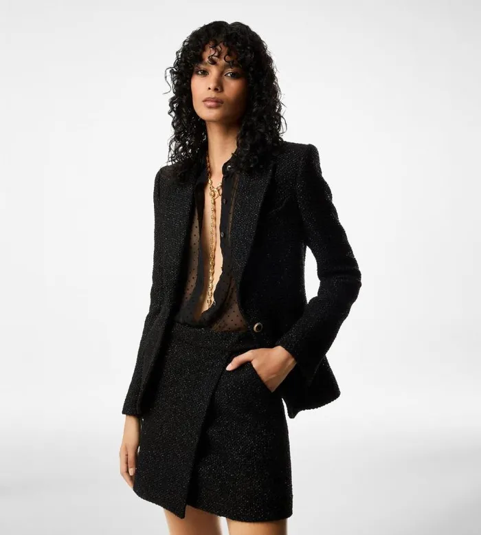 TOM FORD Skirts Women LUREX SLUB WOOL TWEED MINI SKIRT Black TOM FORD Skirts Women LUREX SLUB WOOL TWEED MINI SKIRT Black