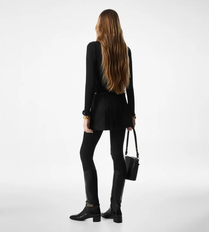 TOM FORD Skirts Women SILK BLEND TAILORED PLEATED SKORT Black TOM FORD Skirts Women SILK BLEND TAILORED PLEATED SKORT Black