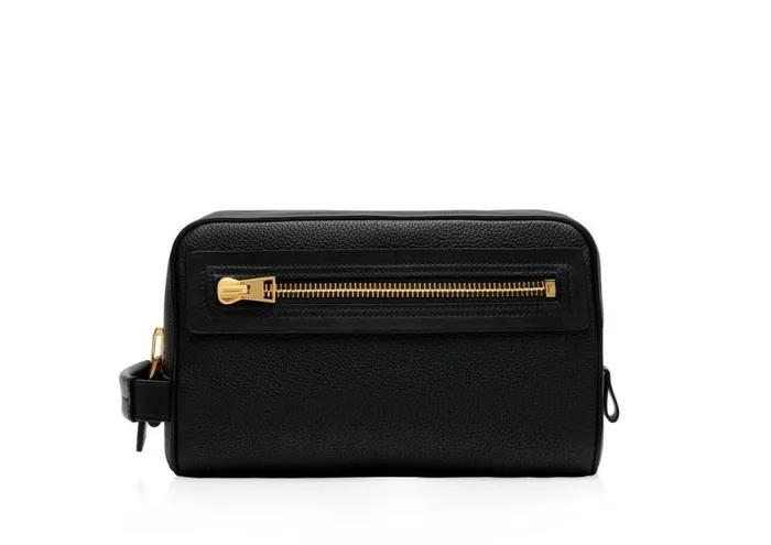TOM FORD Small Leather Goods Men GRAIN LEATHER TOILETRY BAG Black