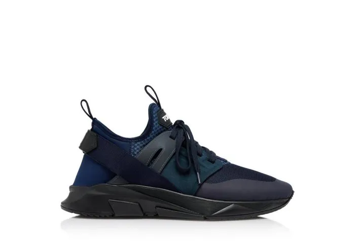 TOM FORD Sneakers Men NEOPRENE SUEDE JAGO SNEAKER Midnight Blue Black