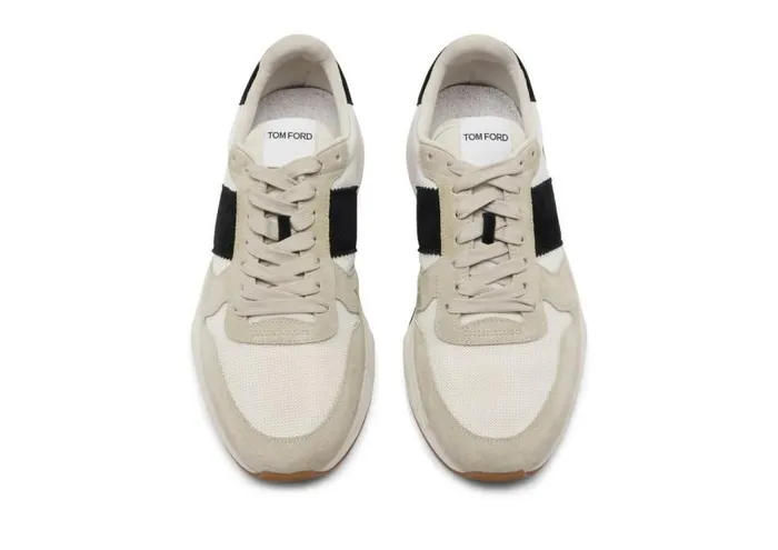TOM FORD Sneakers Men SUEDE TECHNICAL FABRIC JAGGA SNEAKER Marbleblack White TOM FORD Sneakers Men SUEDE TECHNICAL FABRIC JAGGA SNEAKER Marbleblack White