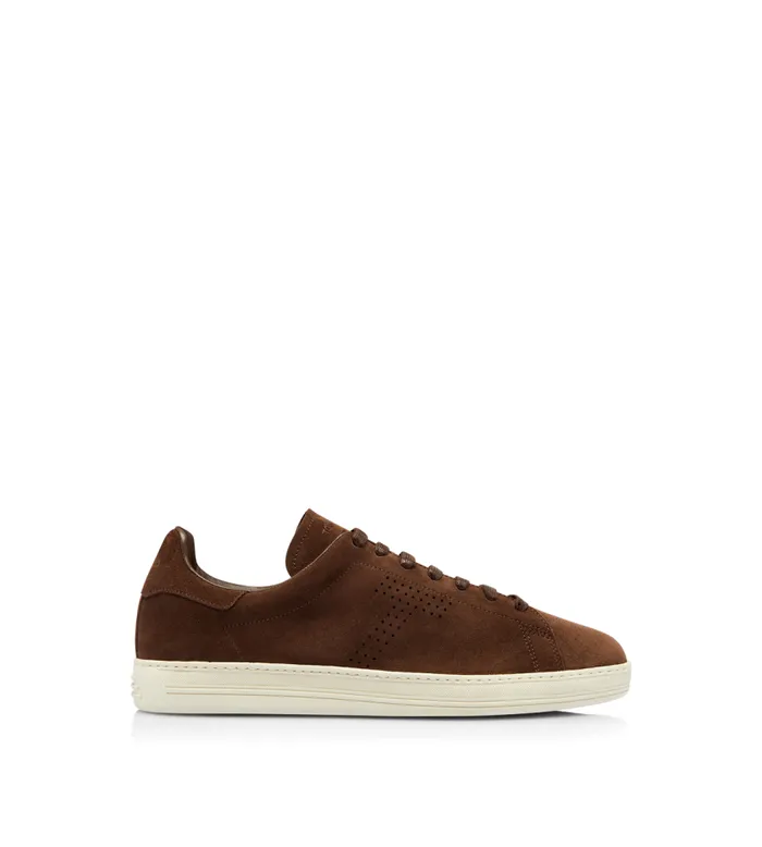 TOM FORD Sneakers Men SUEDE WARWICK SNEAKER Brunette Cream