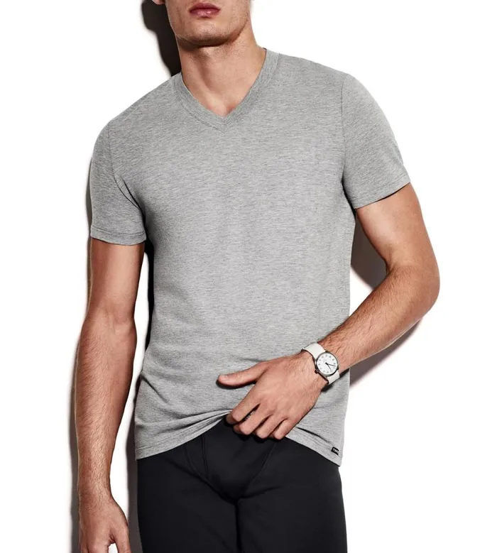 TOM FORD TShirts Men COTTON VNECK TSHIRT Grey TOM FORD TShirts Men COTTON VNECK TSHIRT Grey