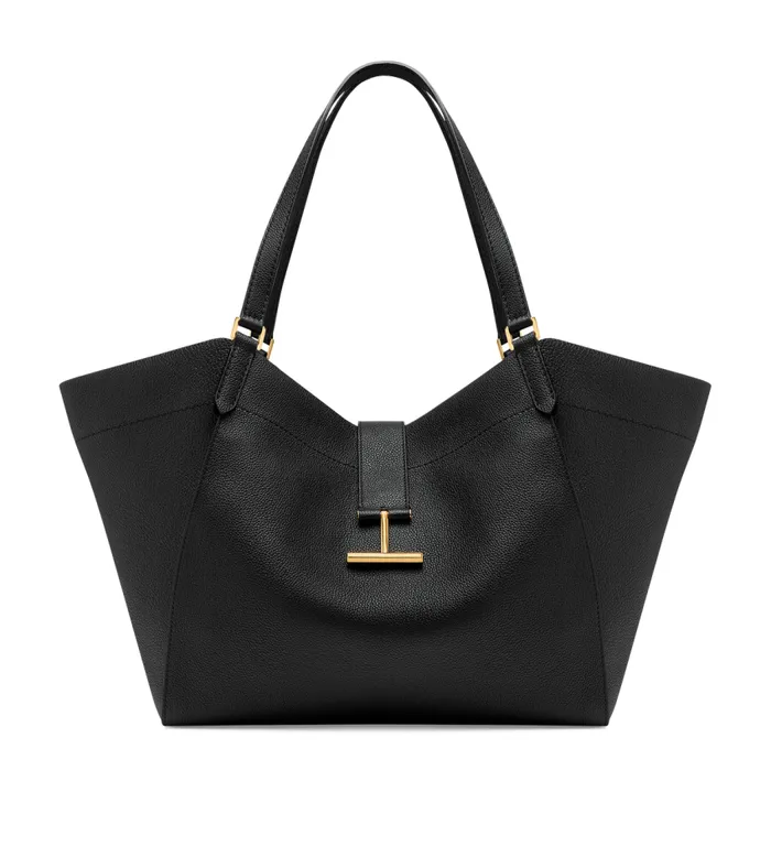 TOM FORD Totes Women GRAIN LEATHER TARA LARGE TOTE Black