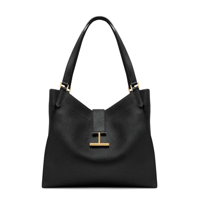 TOM FORD Totes Women GRAIN LEATHER TARA LARGE TOTE Black TOM FORD Totes Women GRAIN LEATHER TARA LARGE TOTE Black