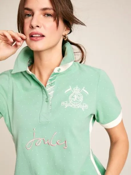 Tops and TShirts Women Joules Green Short Sleeve Cotton Polo Shirt Tops and TShirts Women Joules Green Short Sleeve Cotton Polo Shirt