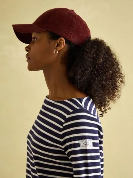 Tops and TShirts Women Joules Navy and White Striped Boat Neck Breton Top
