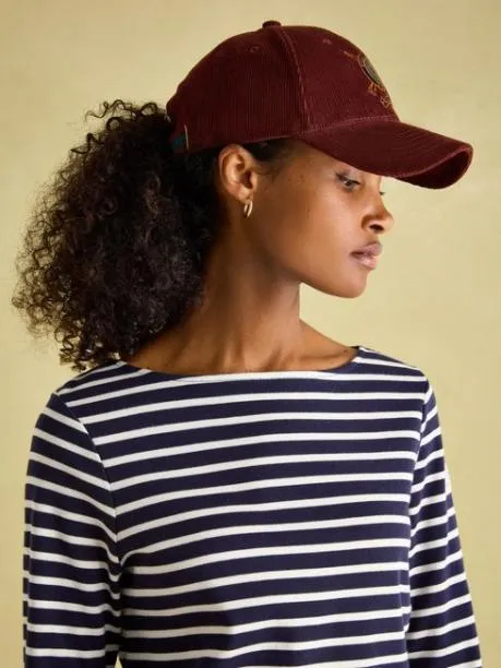 Tops and TShirts Women Joules Navy and White Striped Boat Neck Breton Top