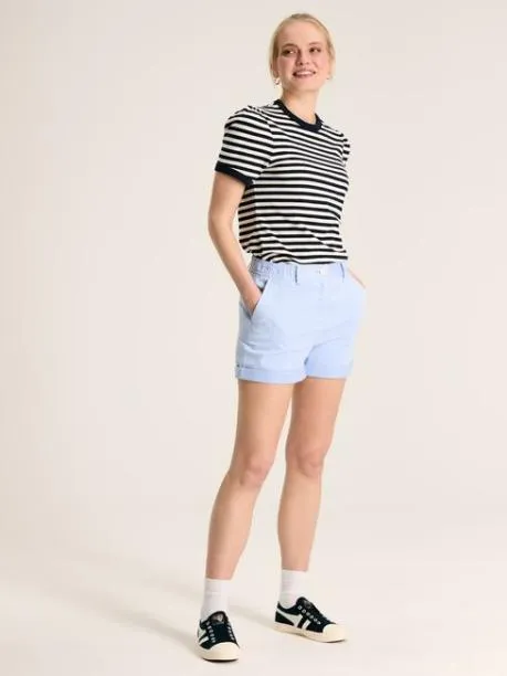 Tops and TShirts Women Joules Navy Blue Stripe Short Sleeve TShirt