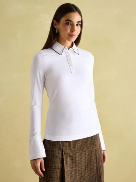 Tops and TShirts Women Joules White Long Sleeve Top