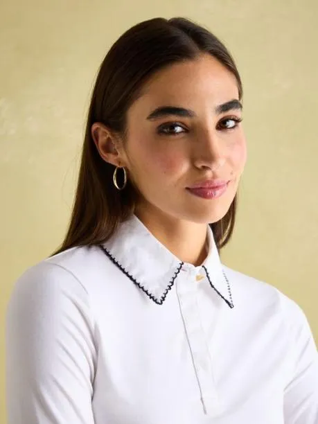 Tops and TShirts Women Joules White Long Sleeve Top