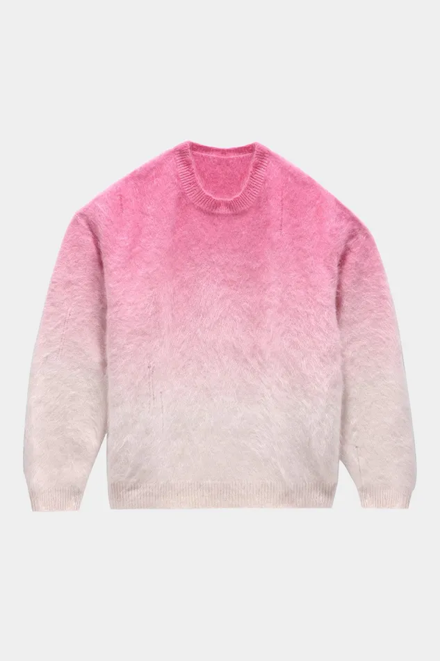 Tops And Knitwear Japanese Brushed Cashmere Dip Dyed Sweater 8211 Pink Ombre 8211 R13 Men