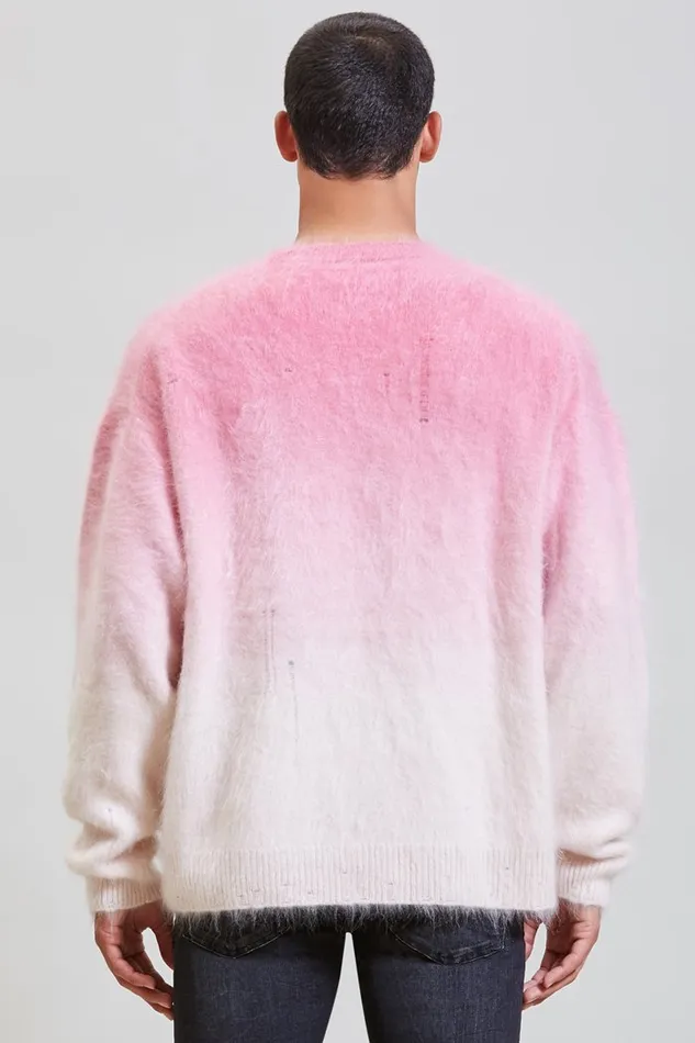 Tops And Knitwear Japanese Brushed Cashmere Dip Dyed Sweater 8211 Pink Ombre 8211 R13 Men