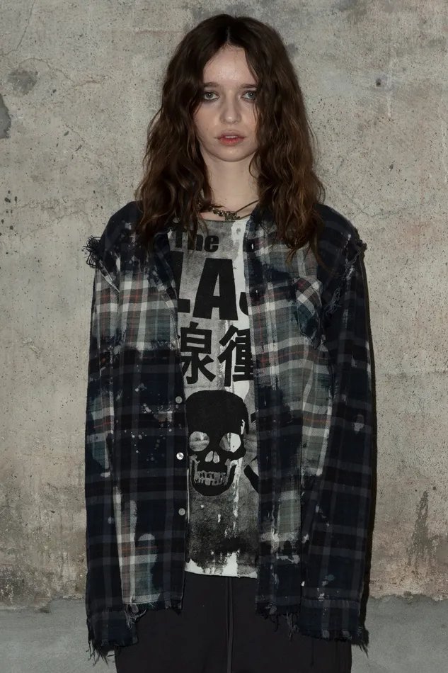 Tops Bleached Shredded Seam Shirt 8211 R13 Women
