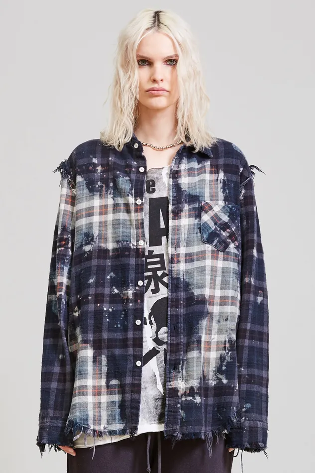 Tops Bleached Shredded Seam Shirt 8211 R13 Women