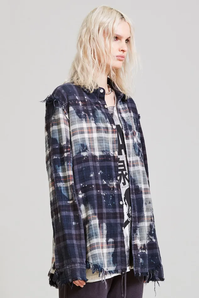 Tops Bleached Shredded Seam Shirt 8211 R13 Women