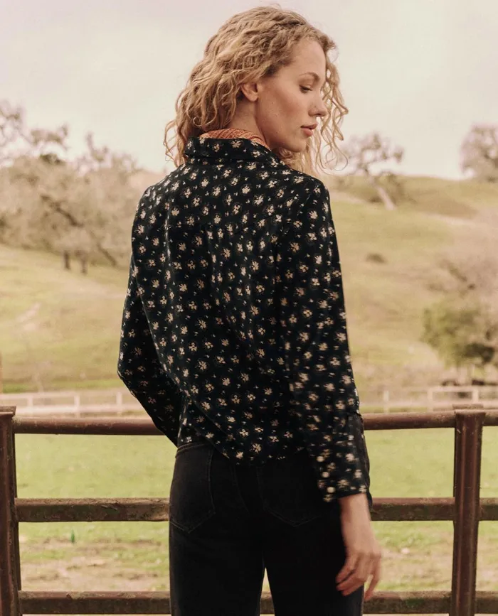 Tops Women The Great The Howdy Top Cord Night Lily Tops Women The Great The Howdy Top Cord Night Lily