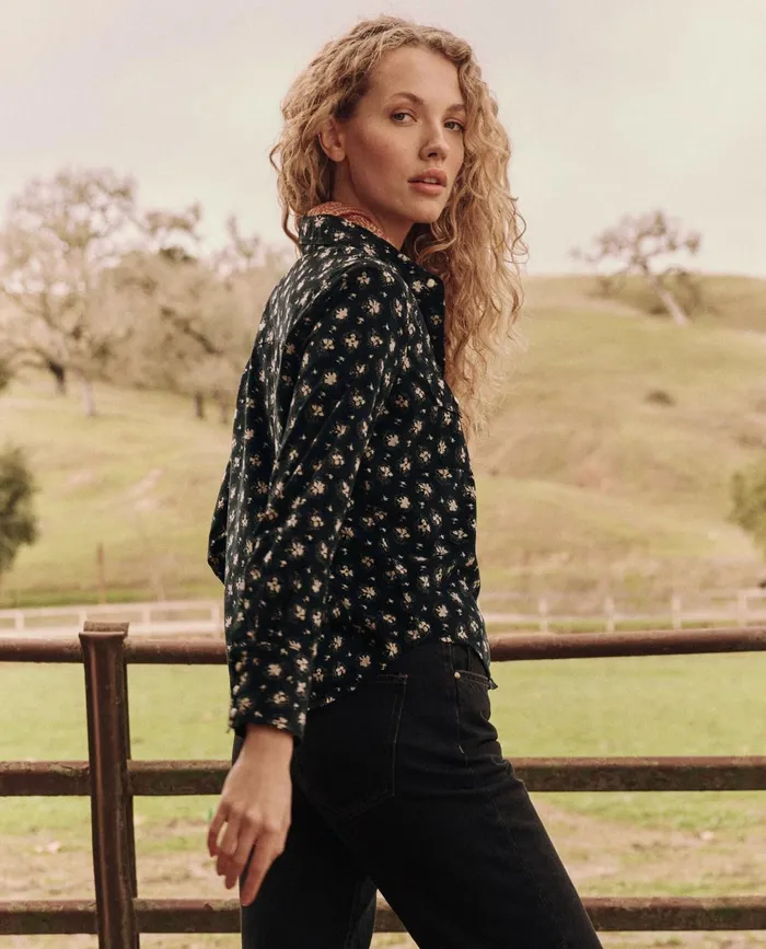 Tops Women The Great The Howdy Top Cord Night Lily Tops Women The Great The Howdy Top Cord Night Lily