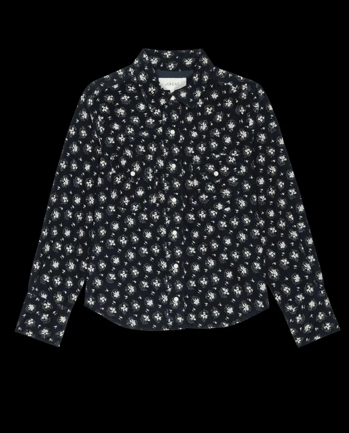 Tops Women The Great The Howdy Top Cord Night Lily Tops Women The Great The Howdy Top Cord Night Lily