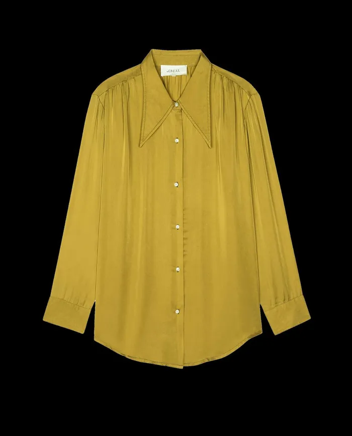 Tops Women The Great The Theater Top Gold Leaf Tops Women The Great The Theater Top Gold Leaf