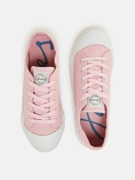 Trainers Women Joules Pink Canvas Pumps