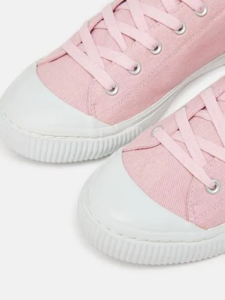 Trainers Women Joules Pink Canvas Pumps
