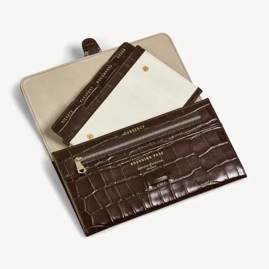 Travel Wallet With Removable Inserts Deep Shine Amazon Brown Croc WomenMen Aspinal Of London Travel Wallets Travel Wallet With Removable Inserts Deep Shine Amazon Brown Croc WomenMen Aspinal Of London Travel Wallets