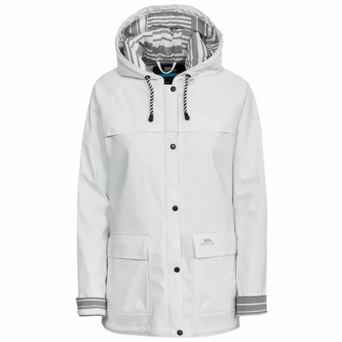 Trepass Waterproof Jacket Hooded Muddle White Women Trespass Casual Jackets