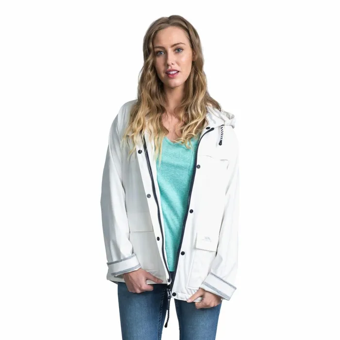 Trepass Waterproof Jacket Hooded Muddle White Women Trespass Casual Jackets