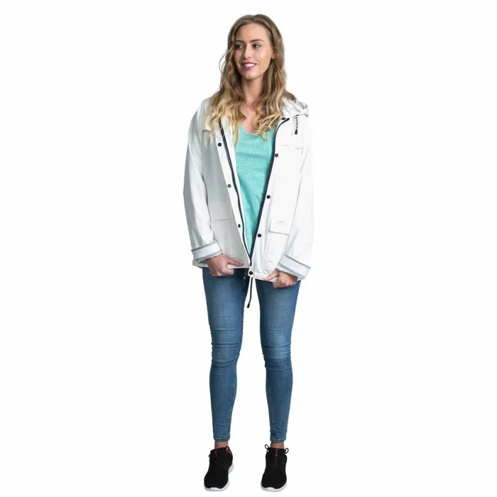 Trepass Waterproof Jacket Hooded Muddle White Women Trespass Casual Jackets