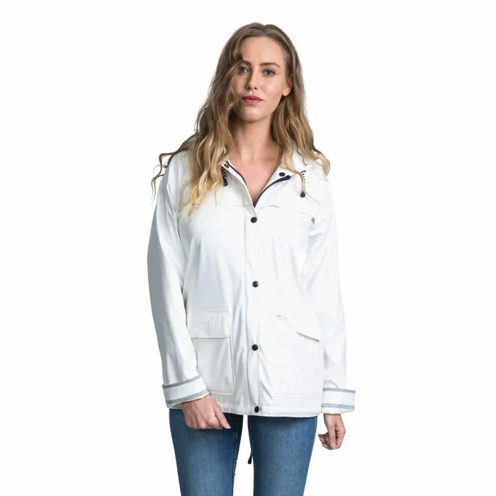 Trepass Waterproof Jacket Hooded Muddle White Women Trespass Casual Jackets
