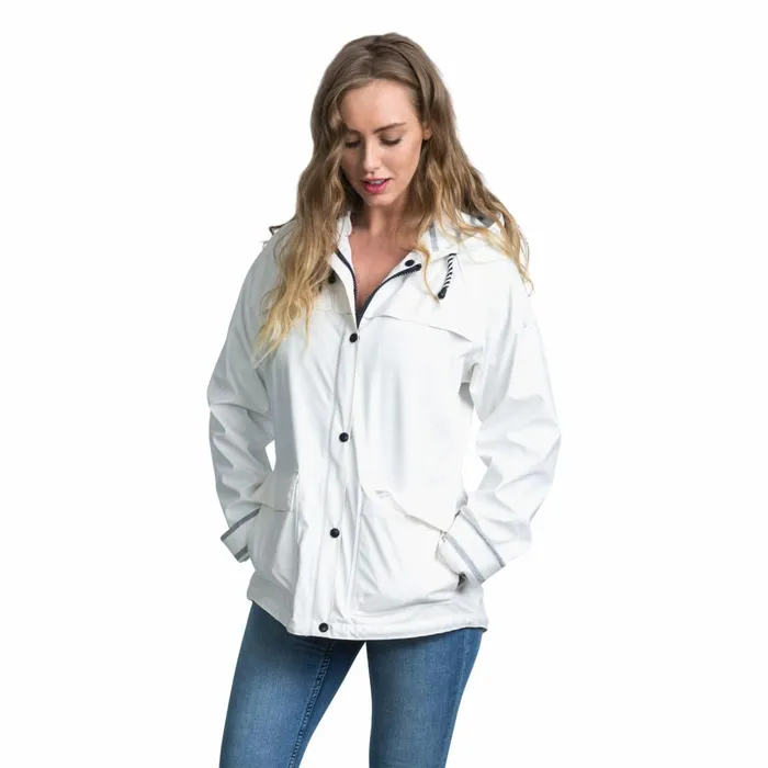 Trepass Waterproof Jacket Hooded Muddle White Women Trespass Casual Jackets