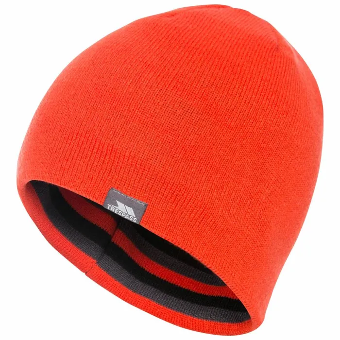 Trespass Adults Beanie Hat Striped Lightweight Coaker Flame Men Trespass Hats Trespass Adults Beanie Hat Striped Lightweight Coaker Flame Men Trespass Hats