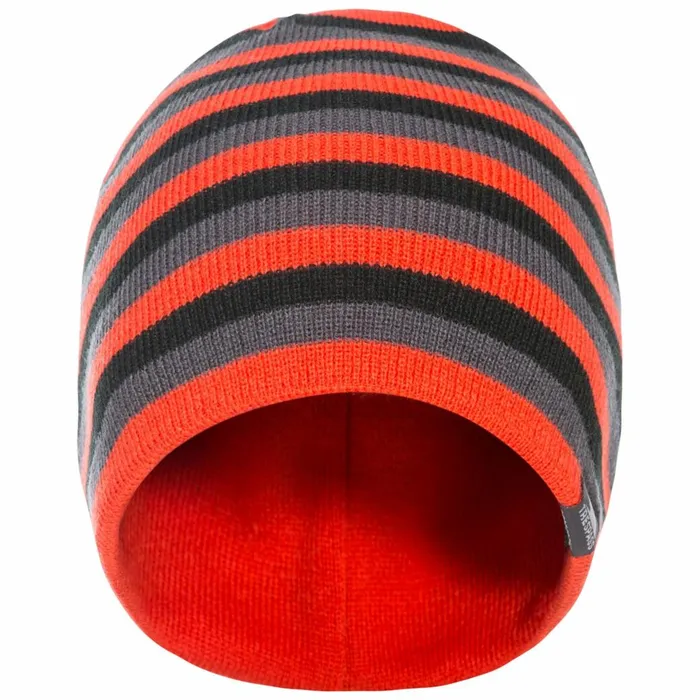 Trespass Adults Beanie Hat Striped Lightweight Coaker Flame Men Trespass Hats Trespass Adults Beanie Hat Striped Lightweight Coaker Flame Men Trespass Hats