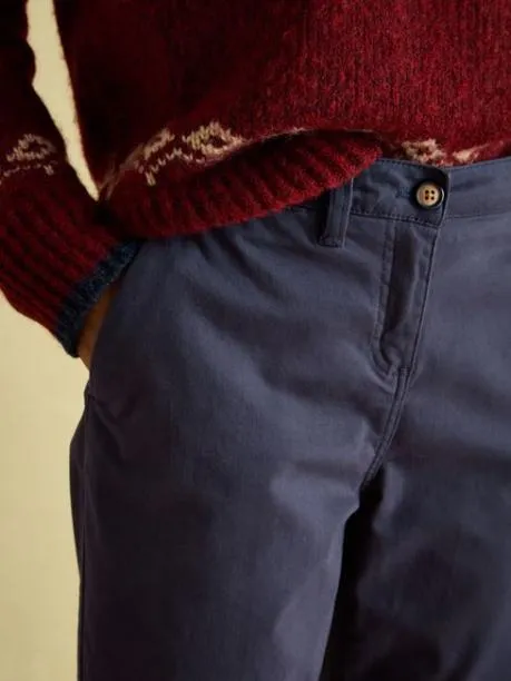 Trousers and Jeans Women Joules Navy Blue Chino Trousers