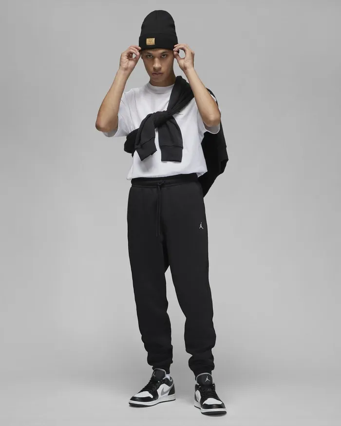 Trousers And Tights Men Nike Jordan Brooklyn Fleece Blackblackwhite