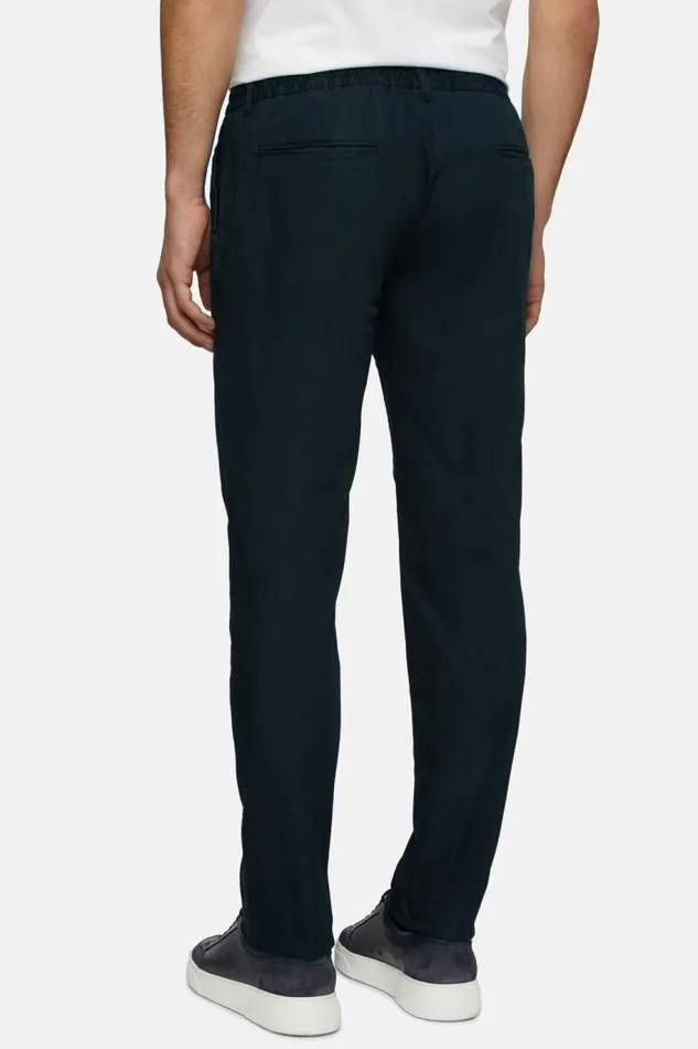 Trousers Men Boggi Milano B Tech Stretch Cotton And Nylon Trousers Navy Blue Trousers Men Boggi Milano B Tech Stretch Cotton And Nylon Trousers Navy Blue