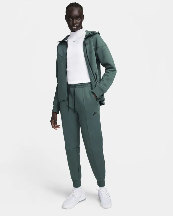 Trousers Women Nike Sportswear Tech Fleece Deep Jungleblack