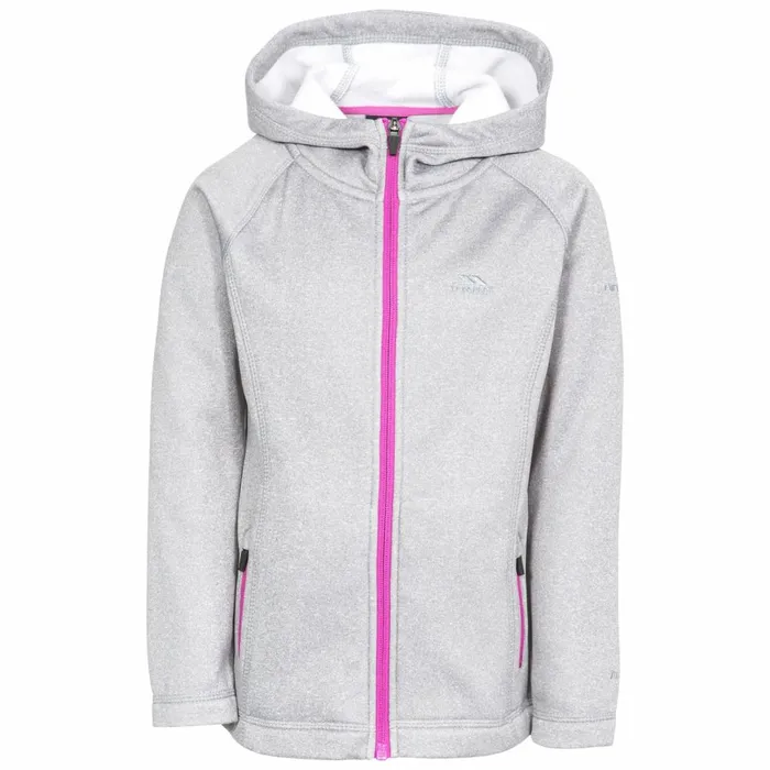 Vanlily Full Zip Fleece Hoodie Platinum Kids Trespass Fleece