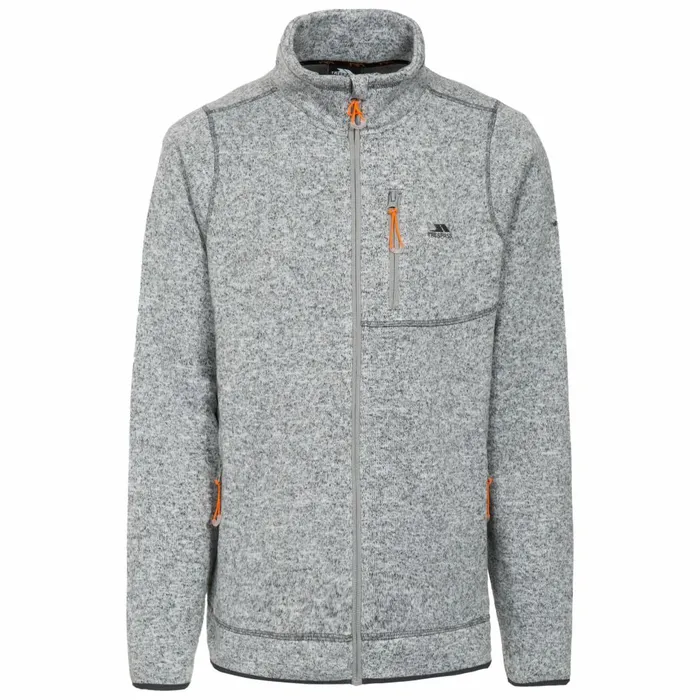 Wallow Marl Fleece Jacket Grey Marl Men Trespass Fleeces