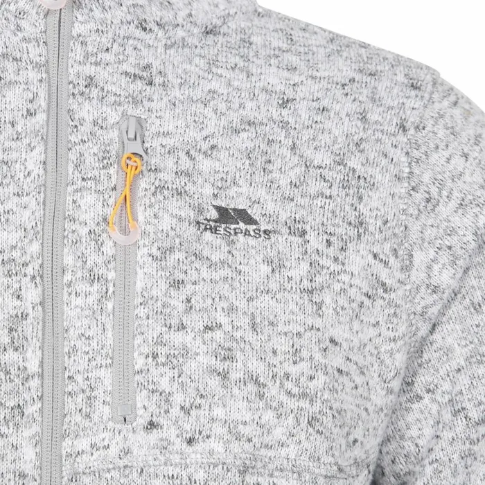 Wallow Marl Fleece Jacket Grey Marl Men Trespass Fleeces