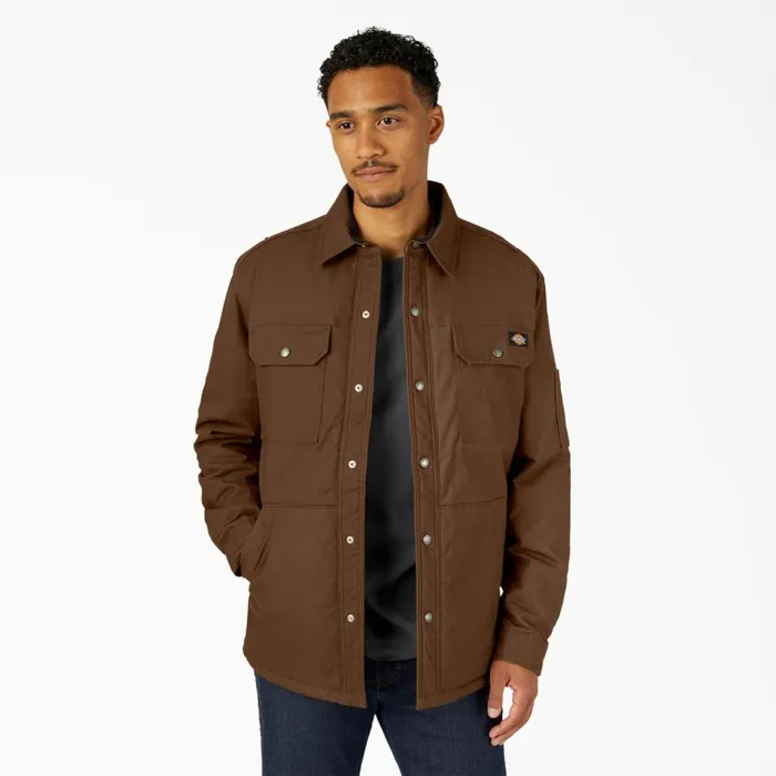 Water Repellent FleeceLined Duck Shirt Jacket Timber Brown Timber Brown tb Men Dickies Shirt Jackets Water Repellent FleeceLined Duck Shirt Jacket Timber Brown Timber Brown tb Men Dickies Shirt Jackets