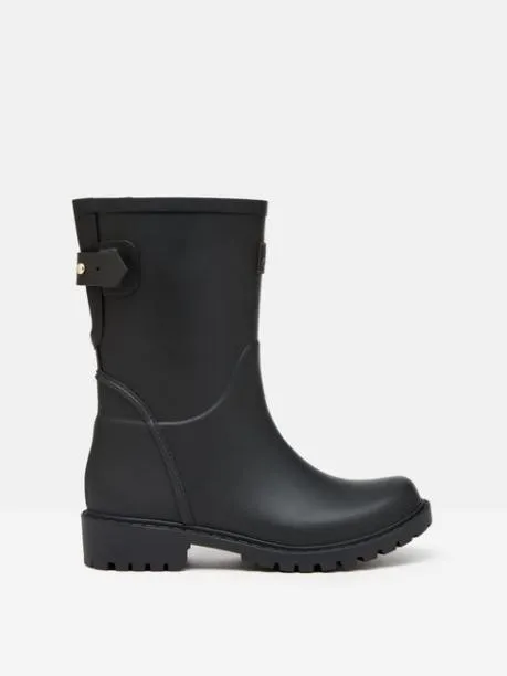Wellies Women Joules Black Adjustable Mid Calf Wellies