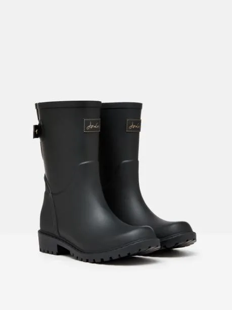 Wellies Women Joules Black Adjustable Mid Calf Wellies