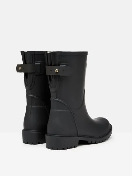 Wellies Women Joules Black Adjustable Mid Calf Wellies